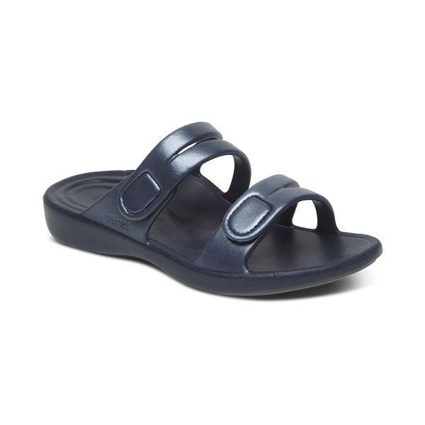Aetrex Women's Janey Sport Water-Friendly Sandals Navy Sandals UK 0149-451